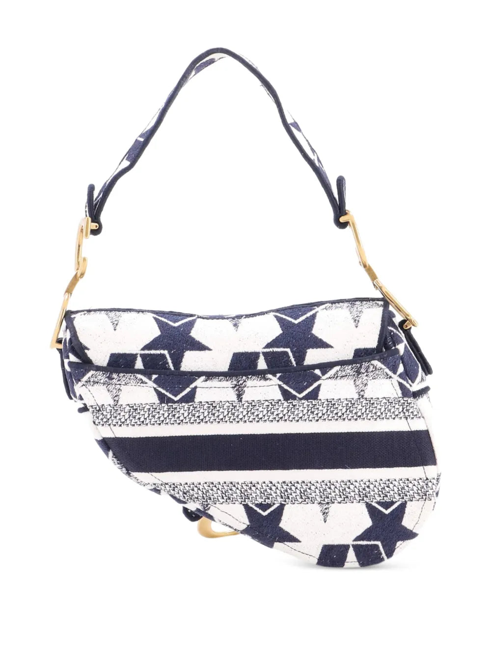 Pre-OwnedChristian Dior Pre-OwnedSaddle Bag Logo Embroidered Canvas Medium shoulder bag