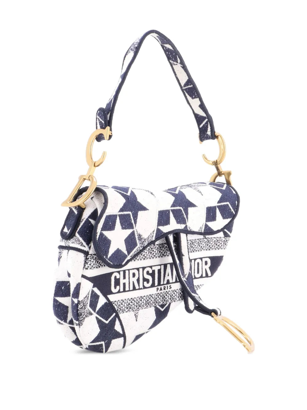 Pre-OwnedChristian Dior Pre-OwnedSaddle Bag Logo Embroidered Canvas Medium shoulder bag