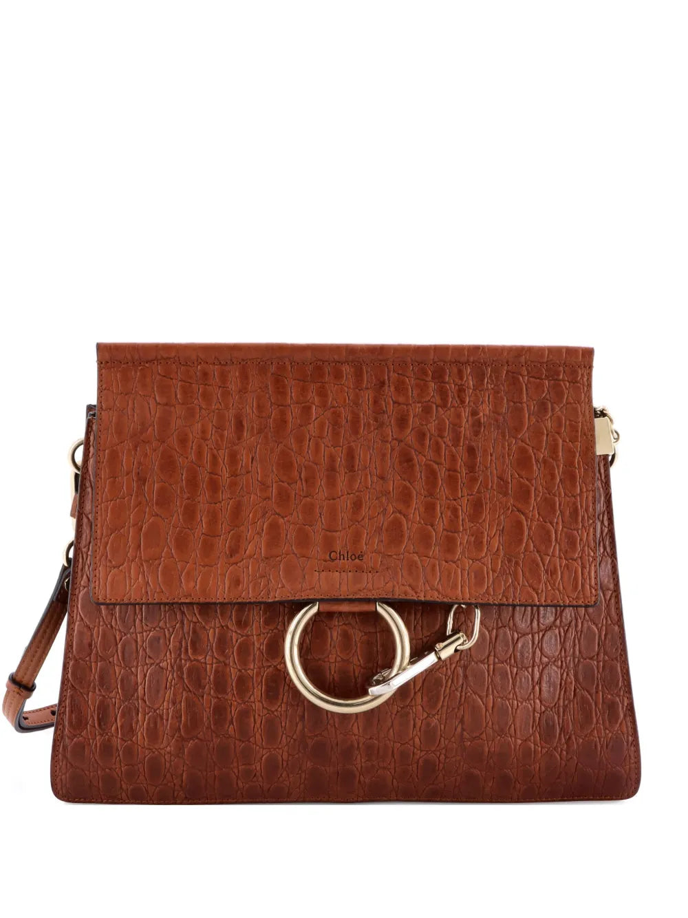 Pre-OwnedChloé Pre-OwnedFaye Crocodile Embossed Leather Medium shoulder bag