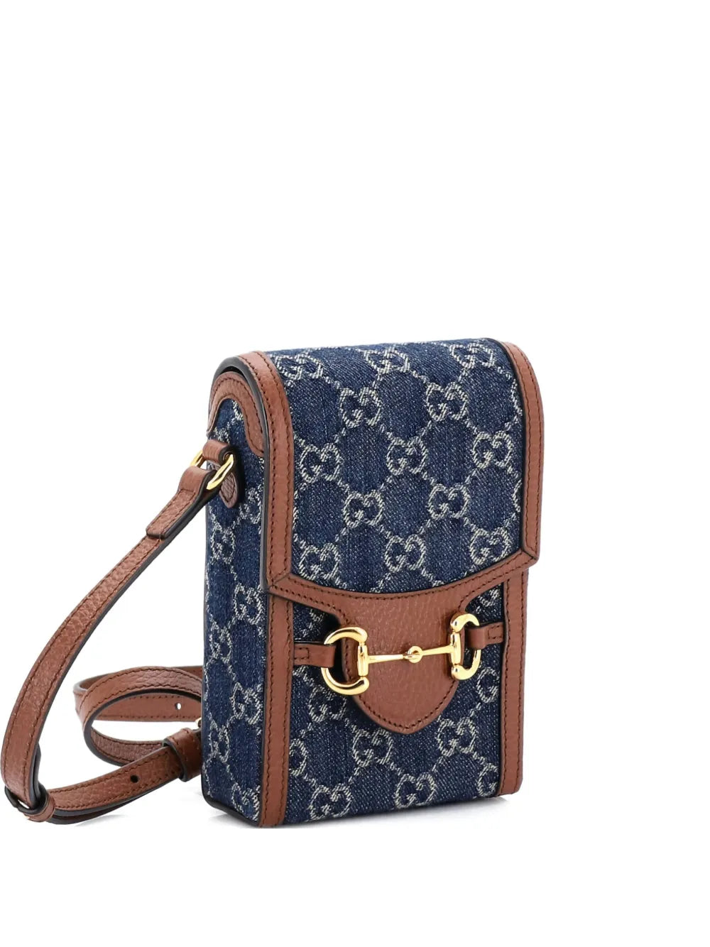 Pre-OwnedGucci Pre-OwnedHorsebit 1955 GG Denim Mini crossbody bag