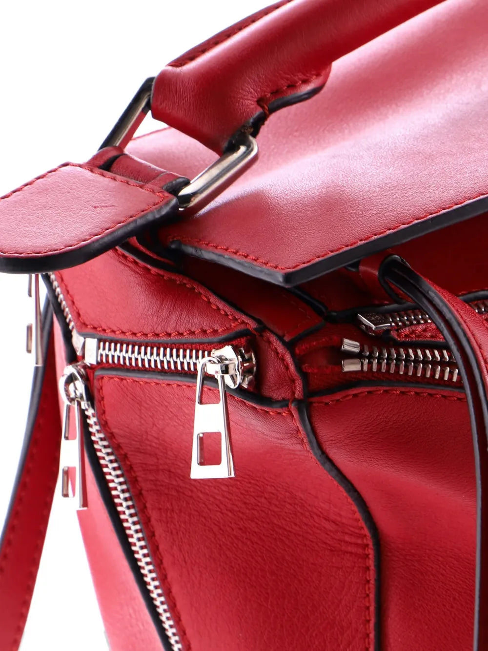 Pre-OwnedLoewe Pre-OwnedPuzzle Bag Zipper Embellished Leather Medium satchel