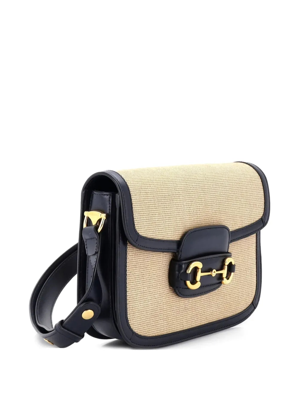 Pre-OwnedGucci Pre-OwnedHorsebit 1955 Canvas and Leather Small shoulder bag