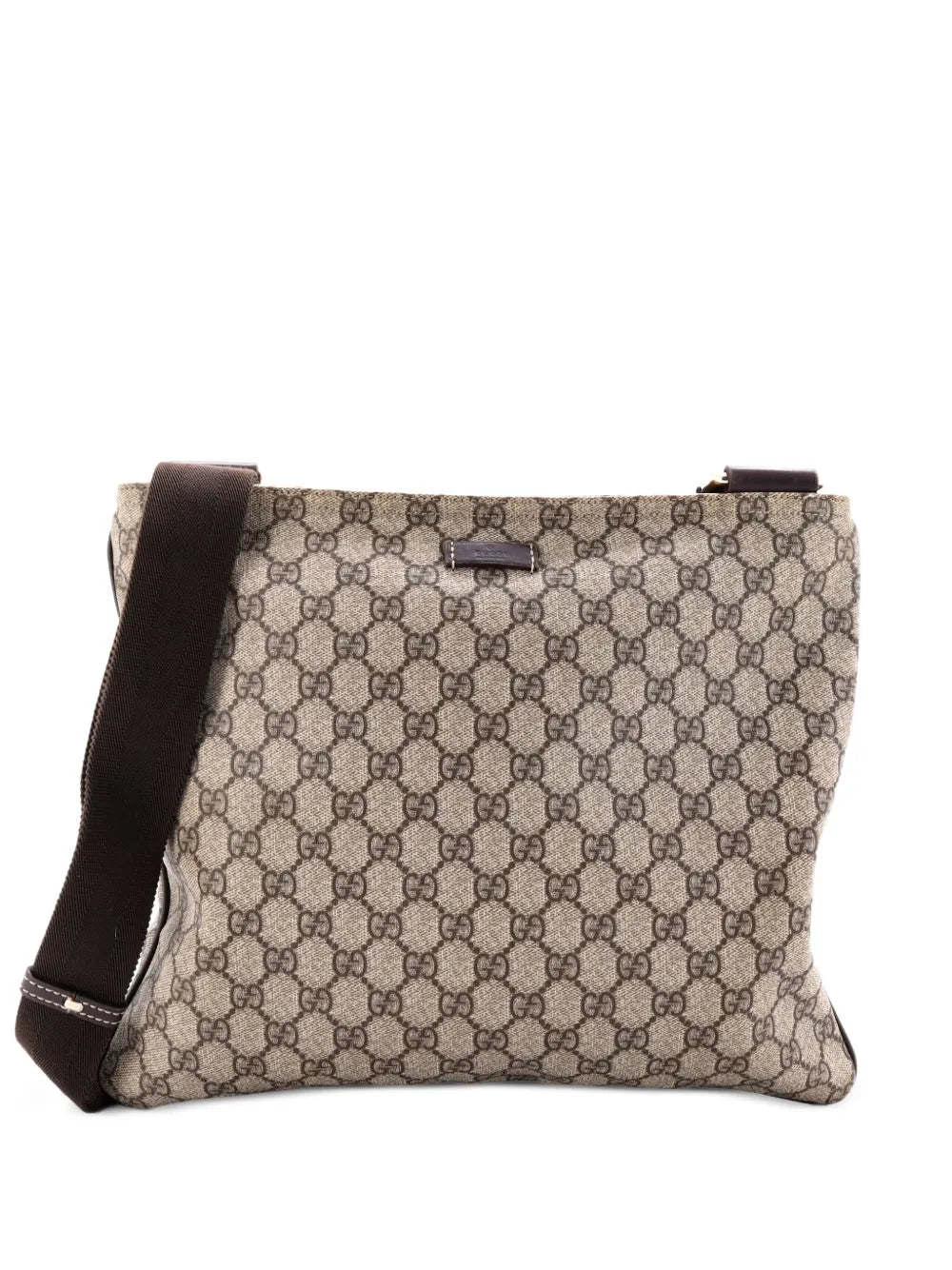 Pre-OwnedGucci Pre-OwnedZip Top Messenger Bag GG Coated Canvas Large crossbody bag