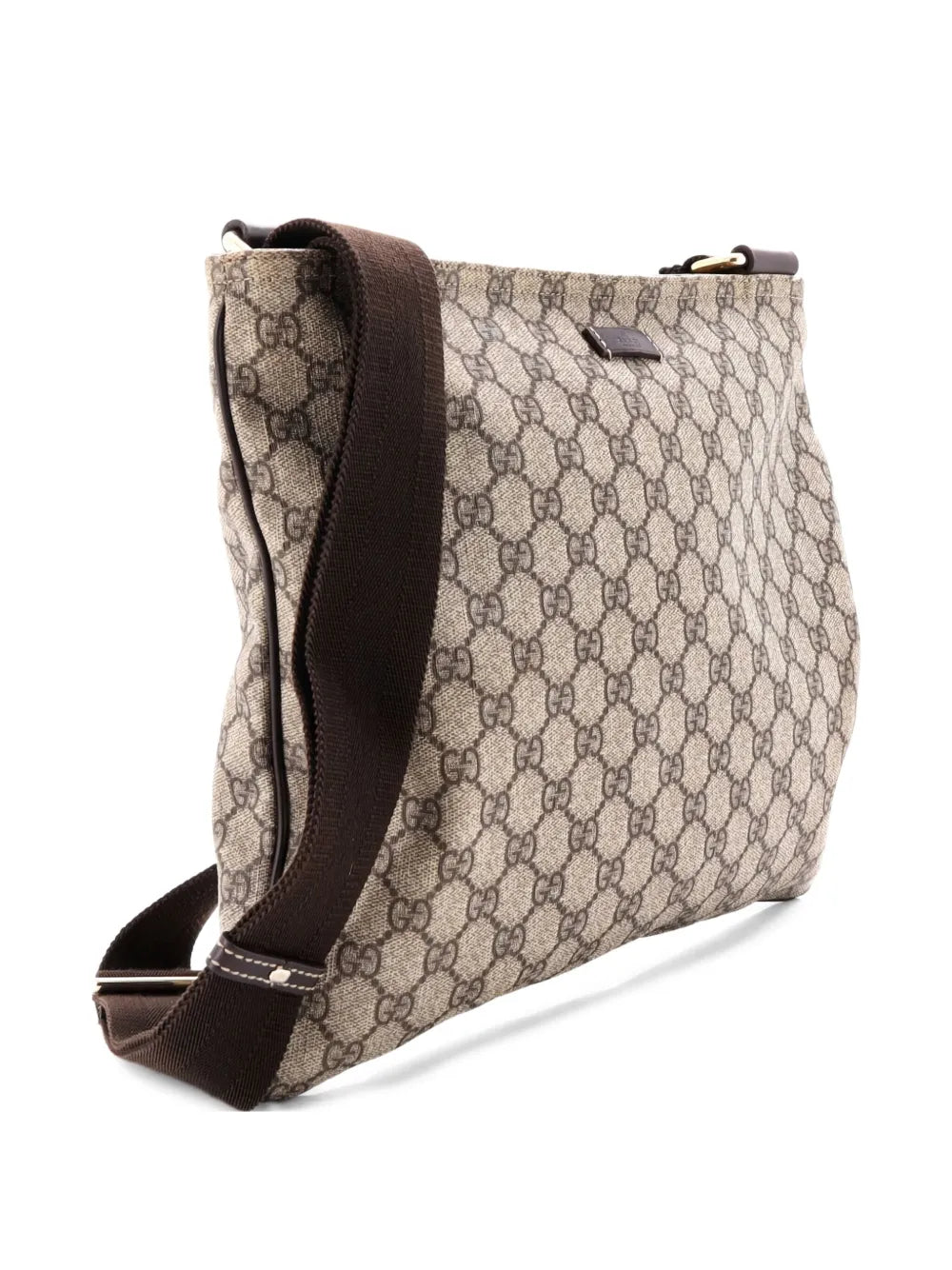 Pre-OwnedGucci Pre-OwnedZip Top Messenger Bag GG Coated Canvas Large crossbody bag