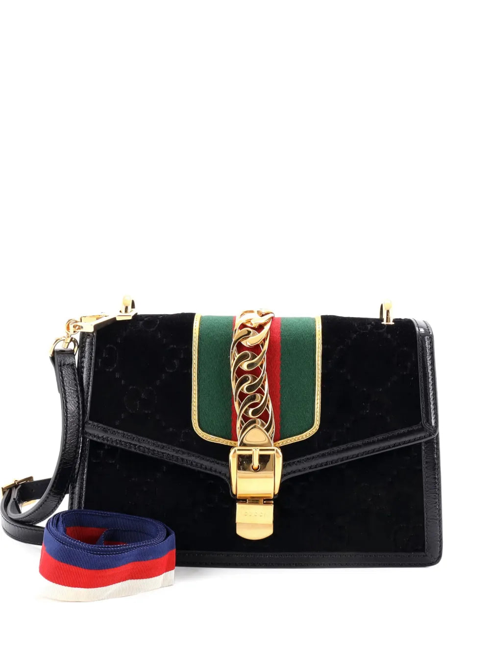 Pre-OwnedGucci Pre-OwnedSylvie Shoulder Bag GG Velvet Small crossbody bag