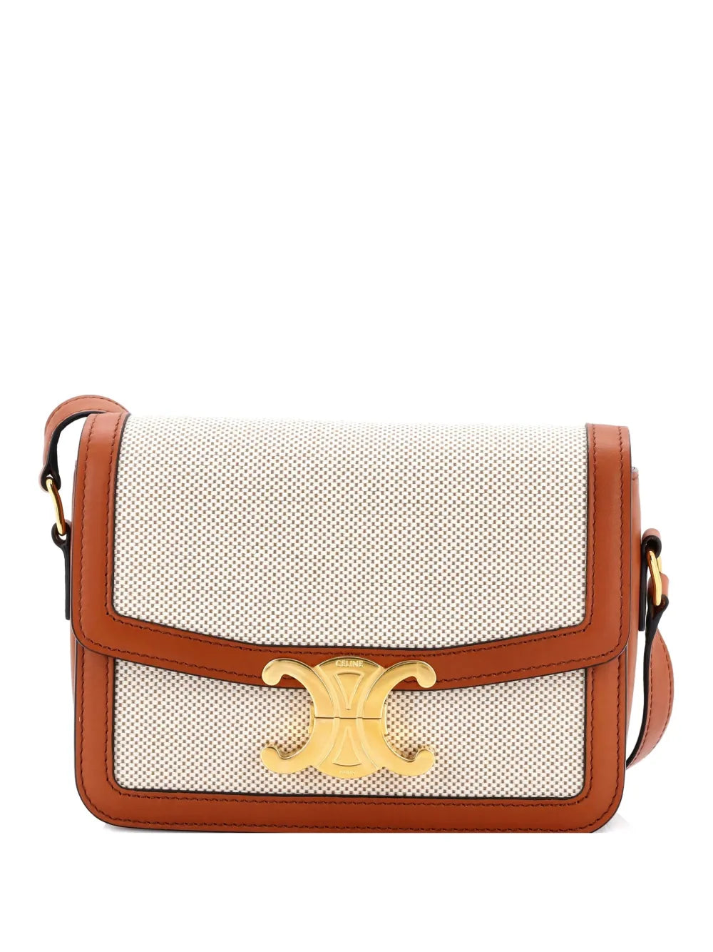 Pre-OwnedCeline Pre-OwnedTriomphe Shoulder Bag Canvas with Leather Teen crossbody bag