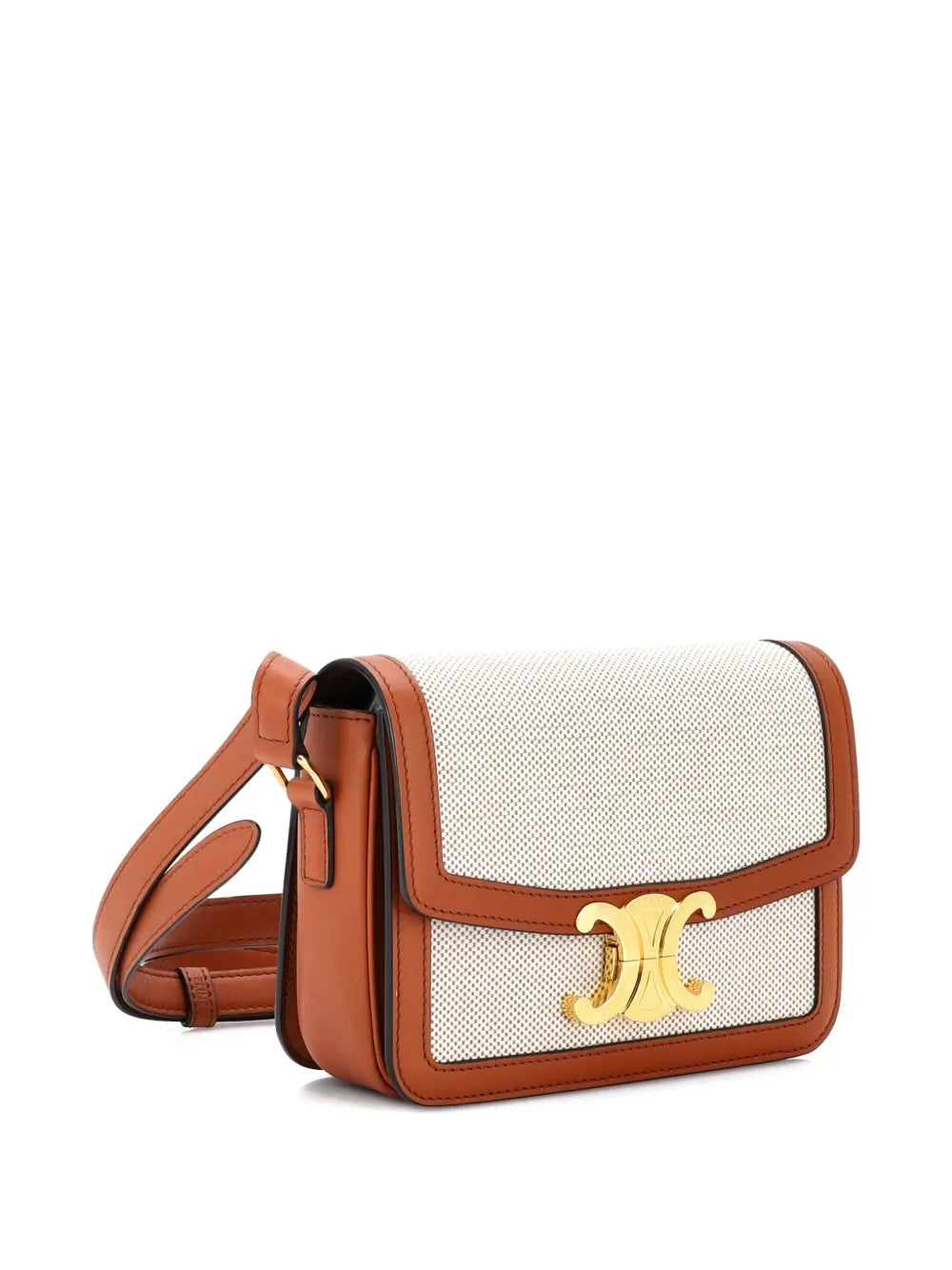 Pre-OwnedCeline Pre-OwnedTriomphe Shoulder Bag Canvas with Leather Teen crossbody bag