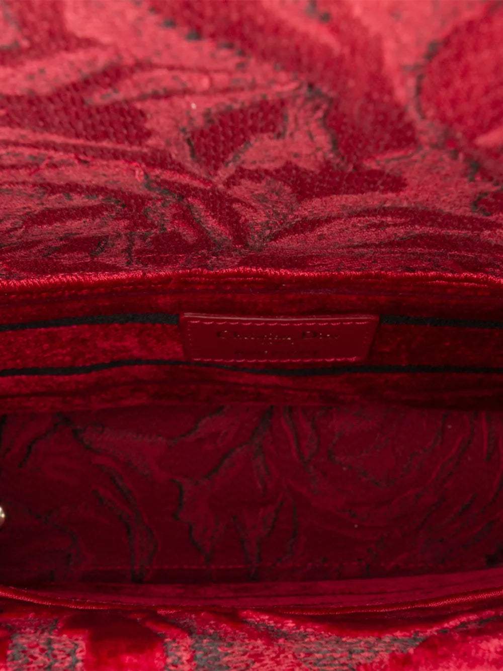 Pre-OwnedChristian Dior Pre-Owned2021 Medium Embroidered Velvet Roses Lady D Lite satchel