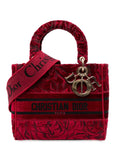Pre-OwnedChristian Dior Pre-Owned2021 Medium Embroidered Velvet Roses Lady D Lite satchel