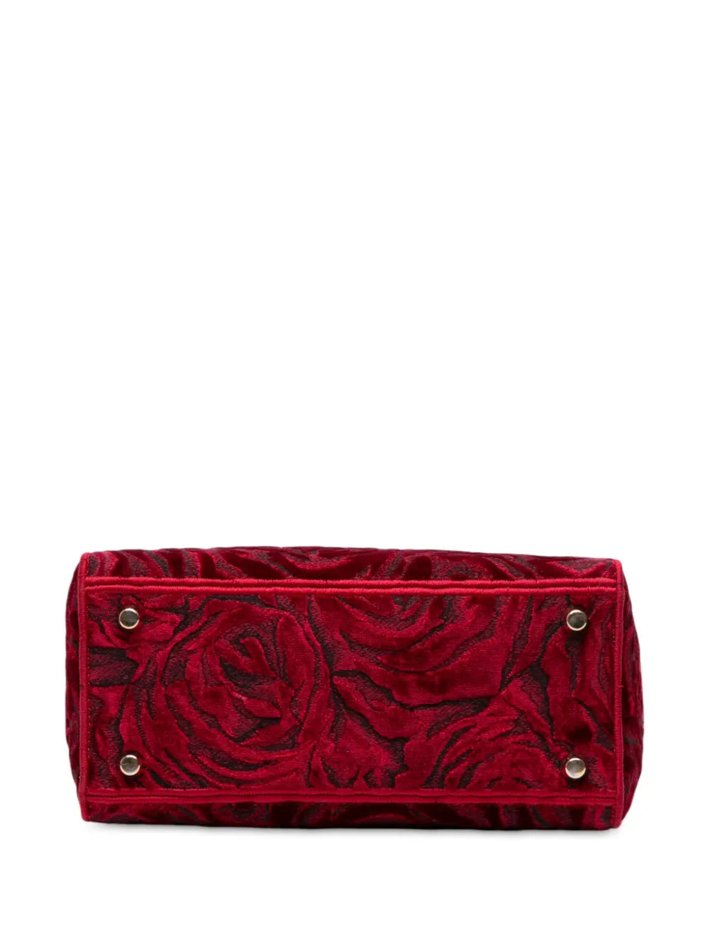 Pre-OwnedChristian Dior Pre-Owned2021 Medium Embroidered Velvet Roses Lady D Lite satchel