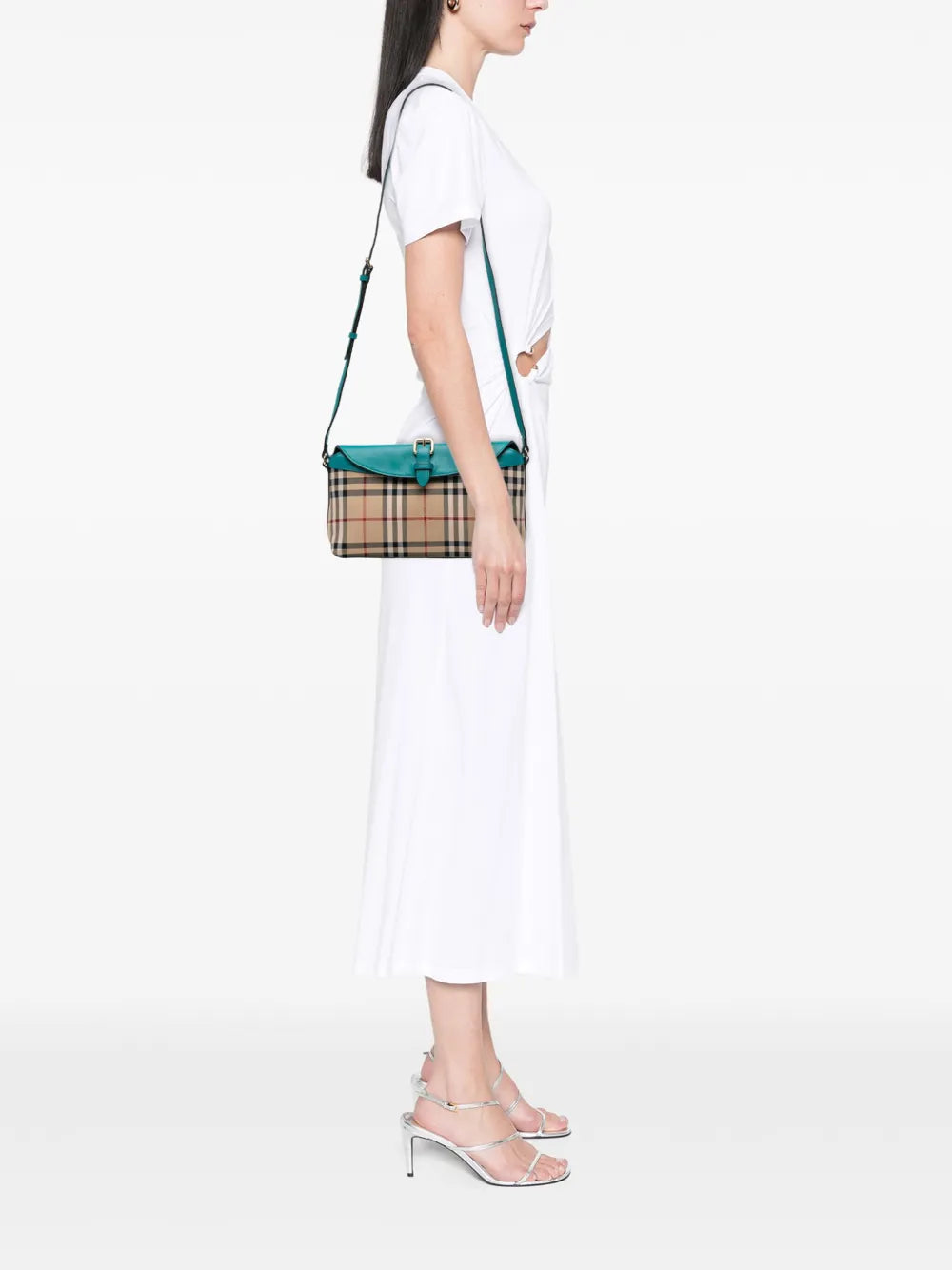 Pre-OwnedBurberry Pre-Owned2000-2017 Haymarket Check Coated Canvas Leah crossbody bag