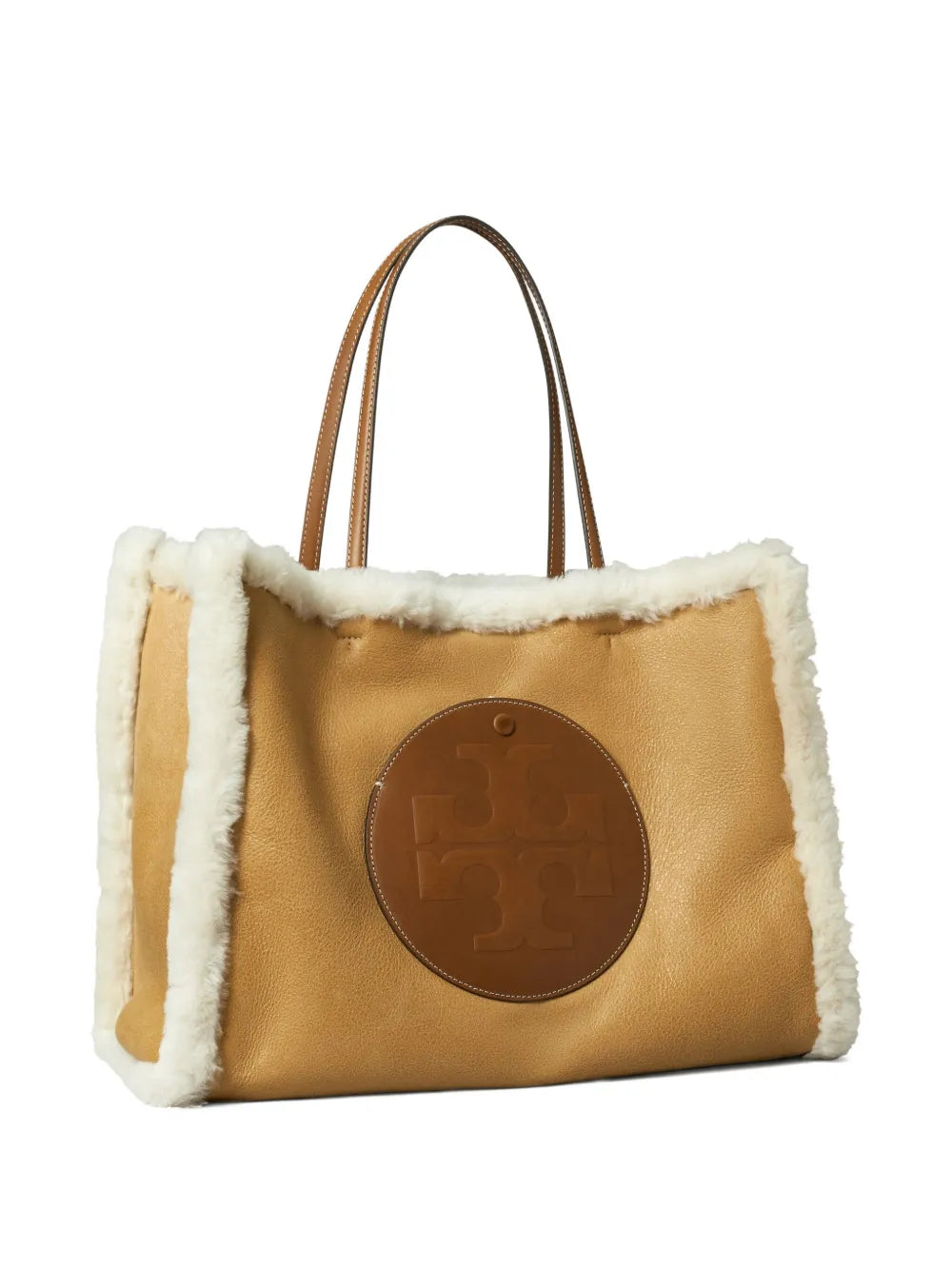 New SeasonTory BurchElla shearling logo tote bag