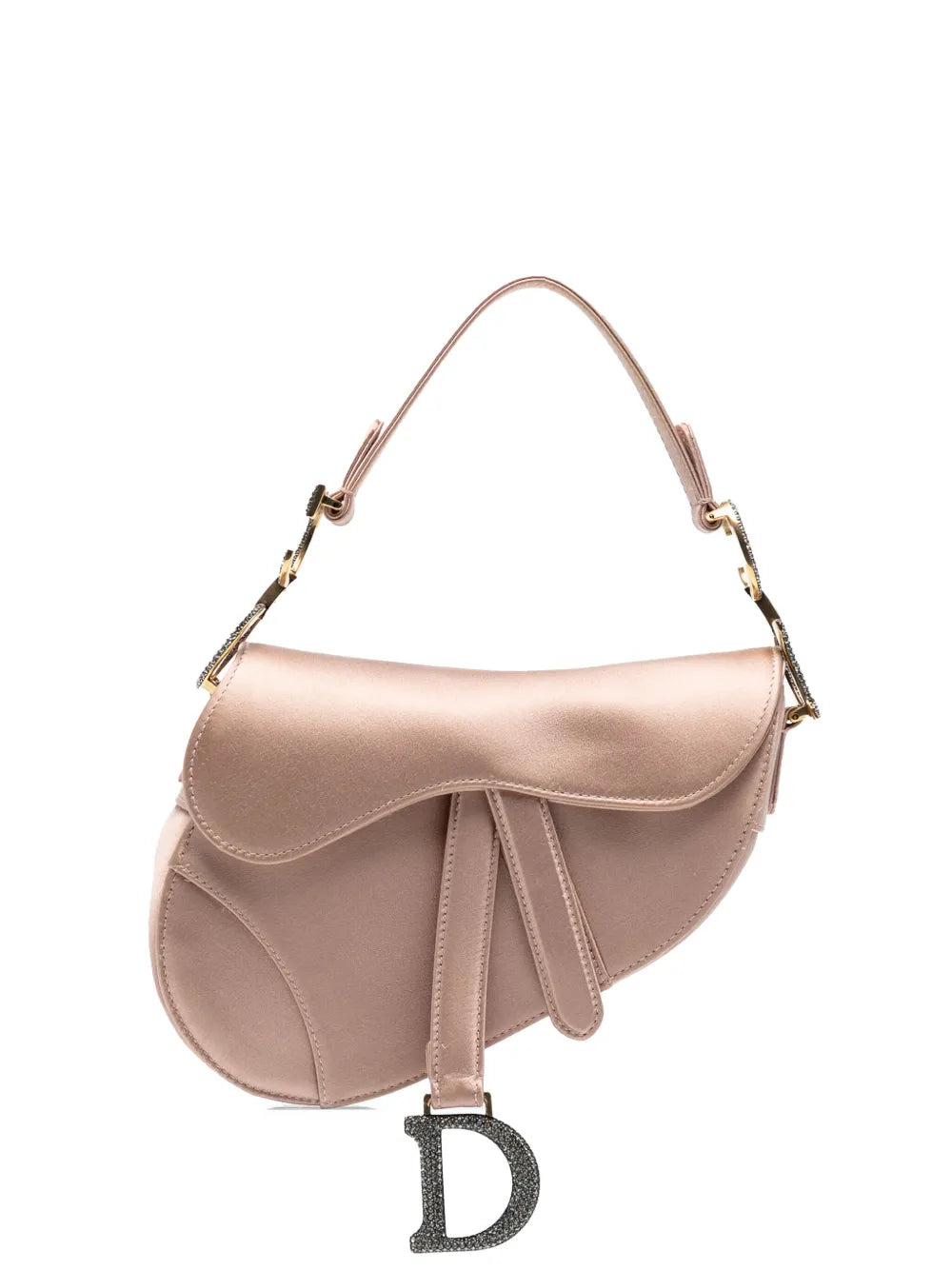 Pre-OwnedChristian Dior Pre-Owned2005 Mini Satin Crystal Embellished Saddle Bag handbag