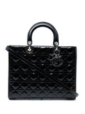 Pre-OwnedChristian Dior Pre-Owned2014 Large Patent Cannage Lady Dior satchel