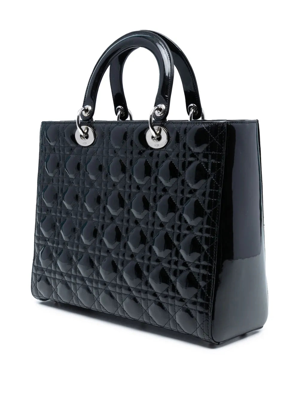Pre-OwnedChristian Dior Pre-Owned2014 Large Patent Cannage Lady Dior satchel