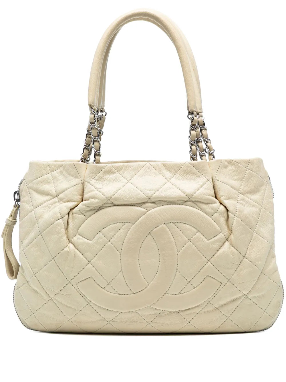 Pre-OwnedCHANEL Pre-Owned2010-2011 CC Quilted Caviar Expandable tote bag