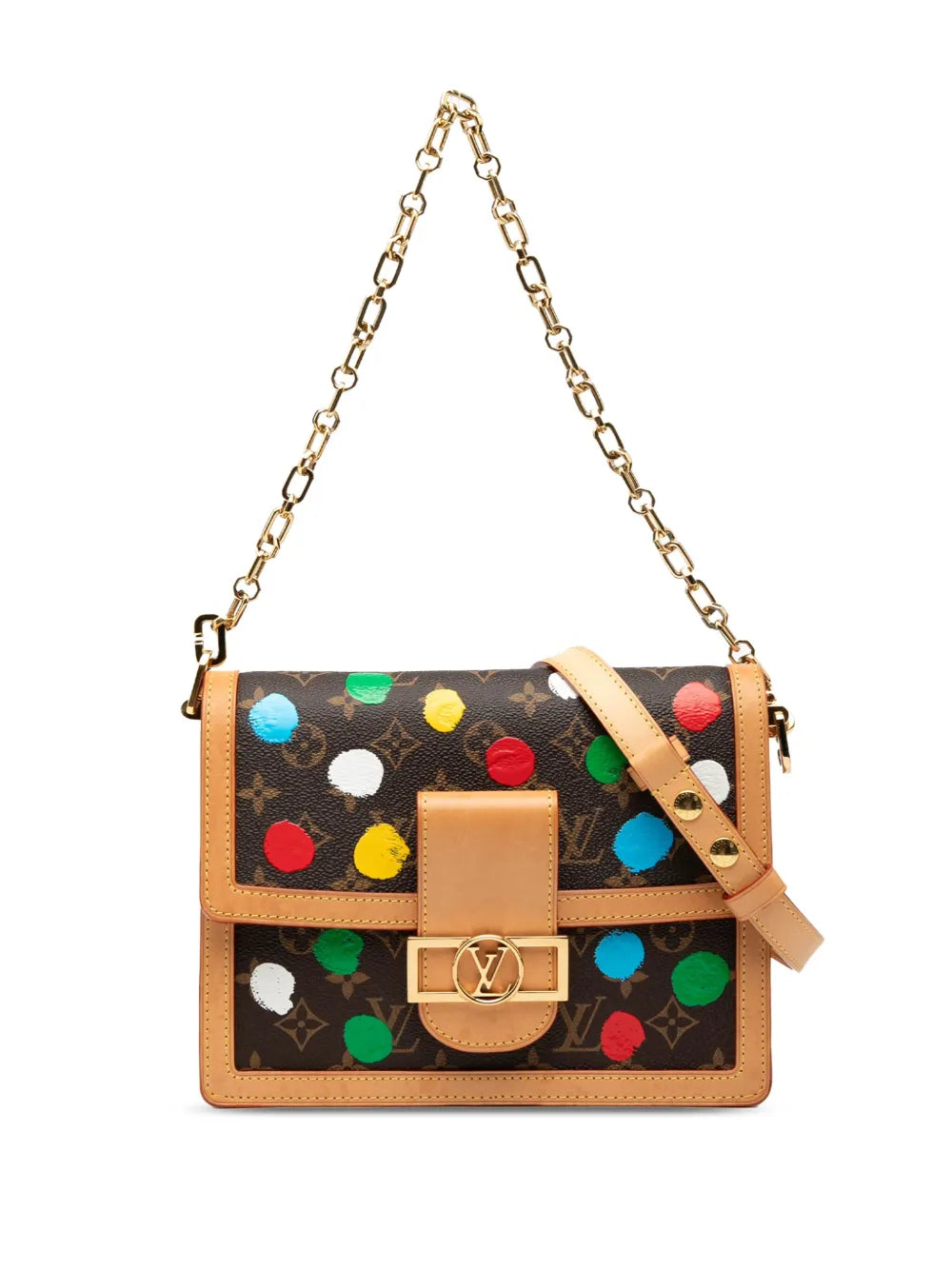 Pre-OwnedLouis Vuitton Pre-Owned2023 Yayoi Kusama Monogram Painted Dots Dauphine MM satchel