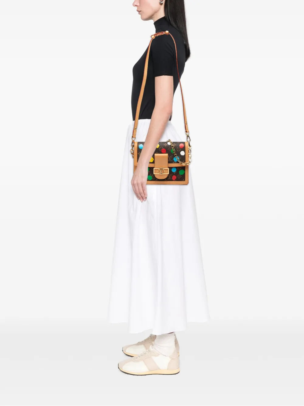 Pre-OwnedLouis Vuitton Pre-Owned2023 Yayoi Kusama Monogram Painted Dots Dauphine MM satchel