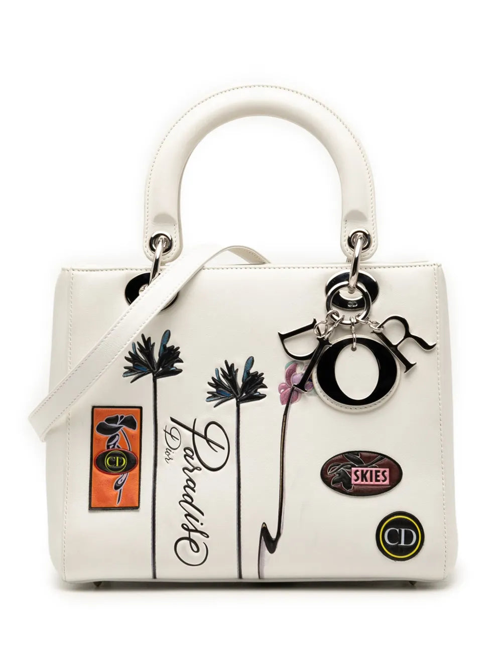Pre-OwnedChristian Dior Pre-Owned2015 Medium Lambskin Paradise Lady Dior satchel