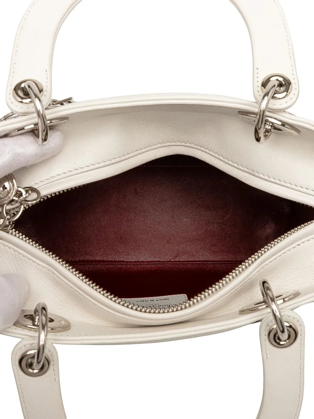 Pre-OwnedChristian Dior Pre-Owned2015 Medium Lambskin Paradise Lady Dior satchel