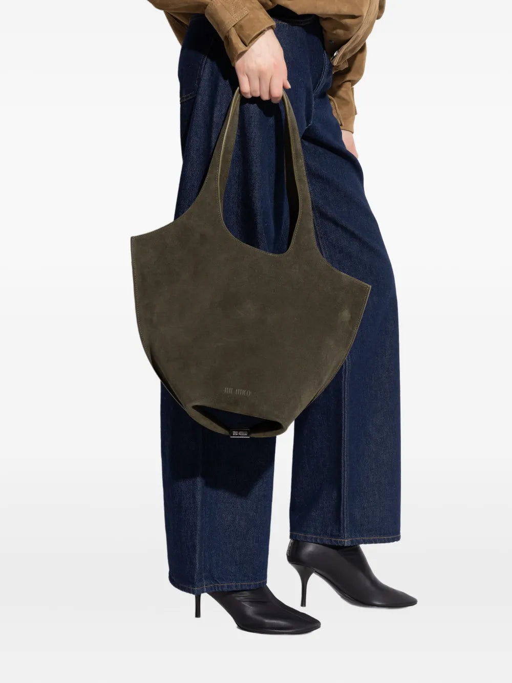New SeasonThe Atticomedium La Scoop suede top-handle tote bag