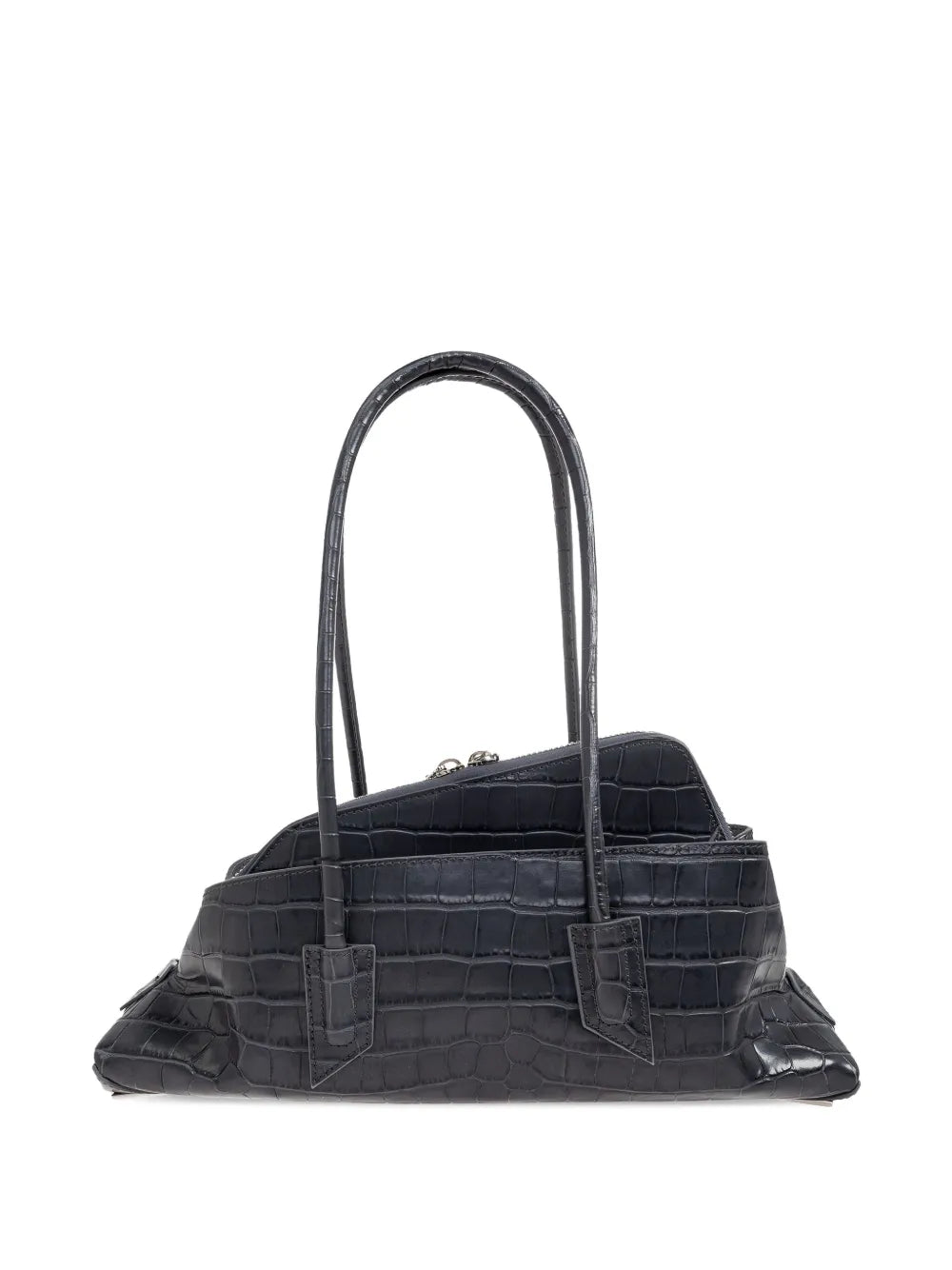 New SeasonThe Atticosmall La Passeggiata croc-embossed zip tote bag