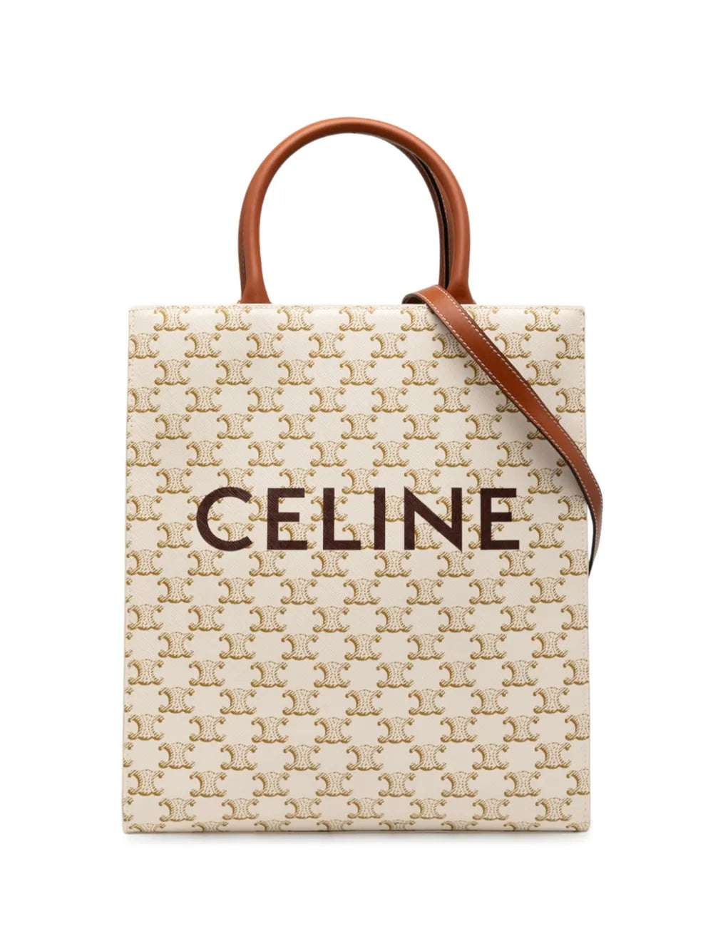 Pre-OwnedCeline Pre-Owned2000-2025 Small Triomphe Coated Canvas Vertical Cabas satchel