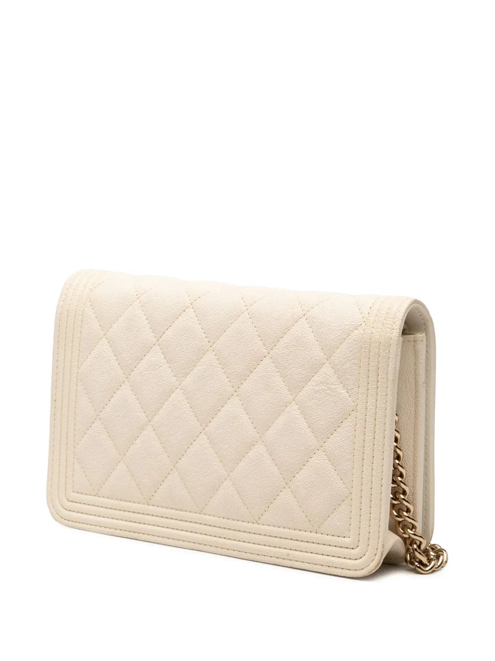 Pre-OwnedCHANEL Pre-Owned2019 Quilted Caviar Boy Wallet on Chain crossbody bag