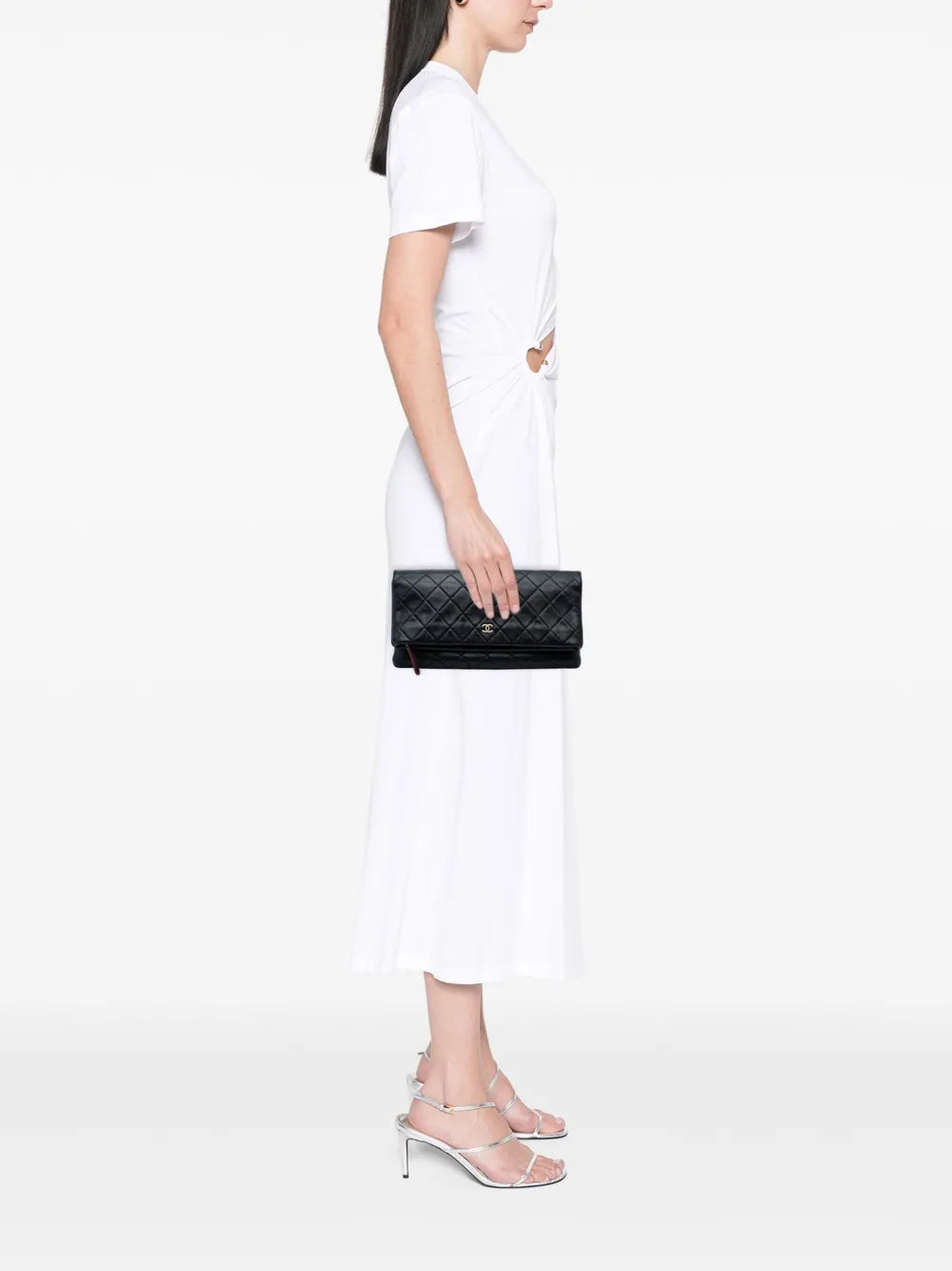 Pre-OwnedCHANEL Pre-Owned2014-2015 Quilted Lambskin CC Beauty Foldover clutch bag