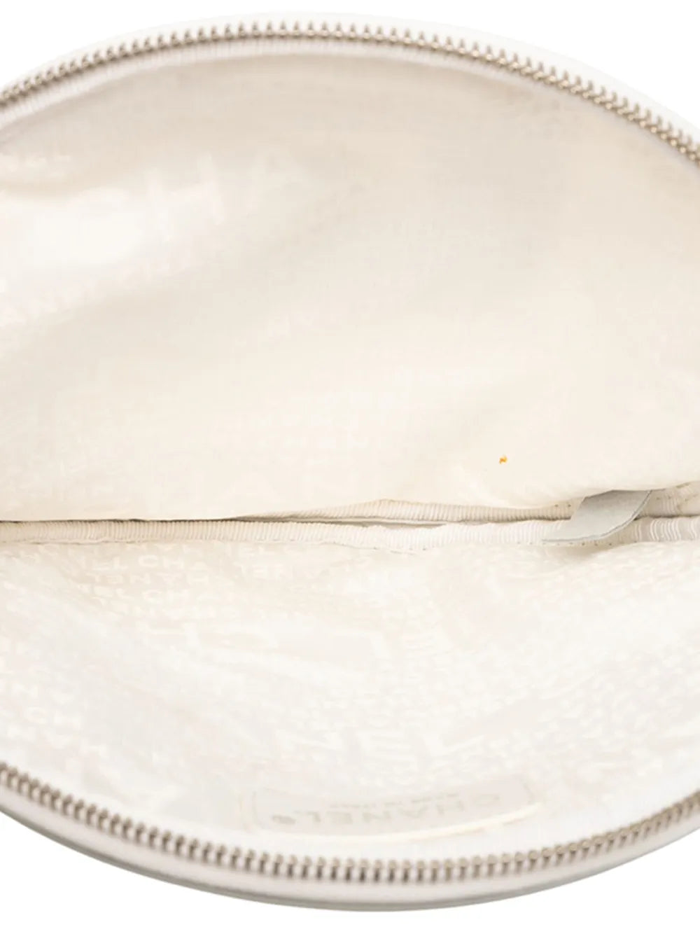 Pre-OwnedCHANEL Pre-Owned2003-2004 CC Canvas and Metallic Calfskin No. 5 Wristlet Pouch clutch bag