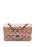 Pre-OwnedCHANEL Pre-Owned2014-2015 Mini Rectangular Classic Metallic Caviar Single Flap crossbody bag
