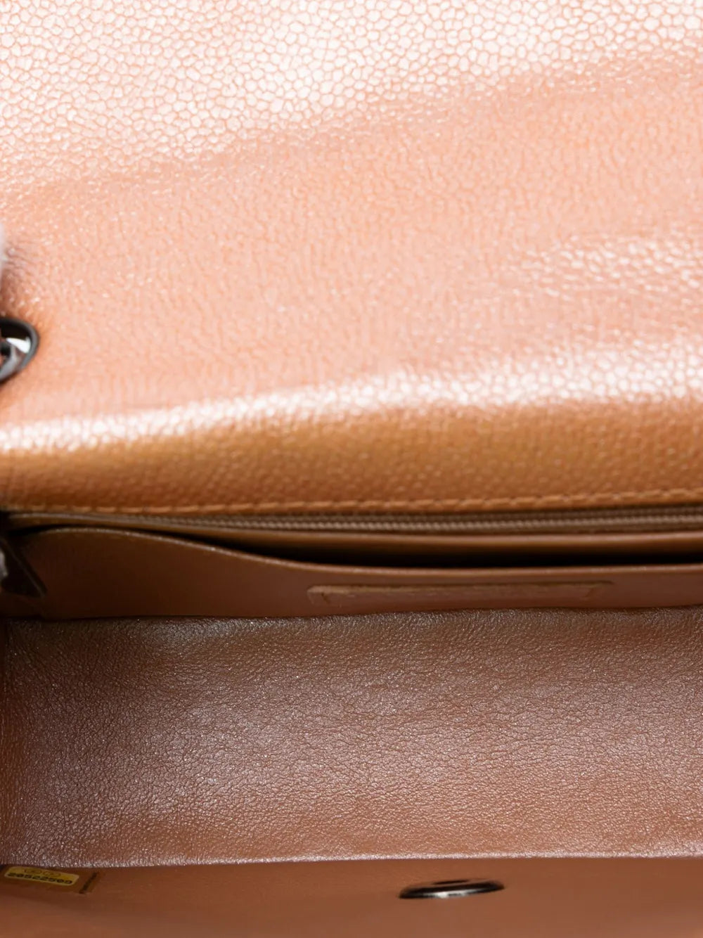 Pre-OwnedCHANEL Pre-Owned2014-2015 Mini Rectangular Classic Metallic Caviar Single Flap crossbody bag