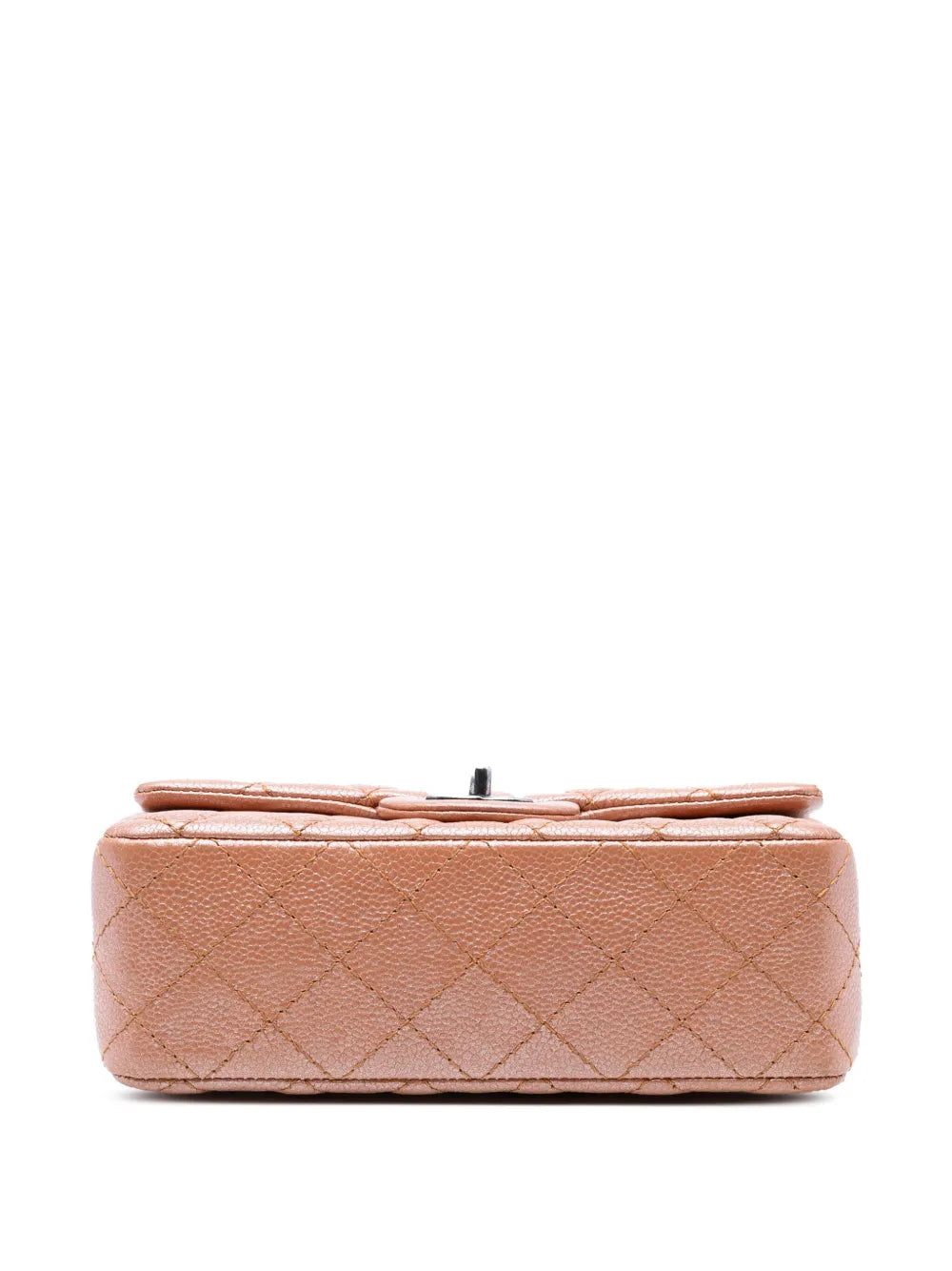 Pre-OwnedCHANEL Pre-Owned2014-2015 Mini Rectangular Classic Metallic Caviar Single Flap crossbody bag