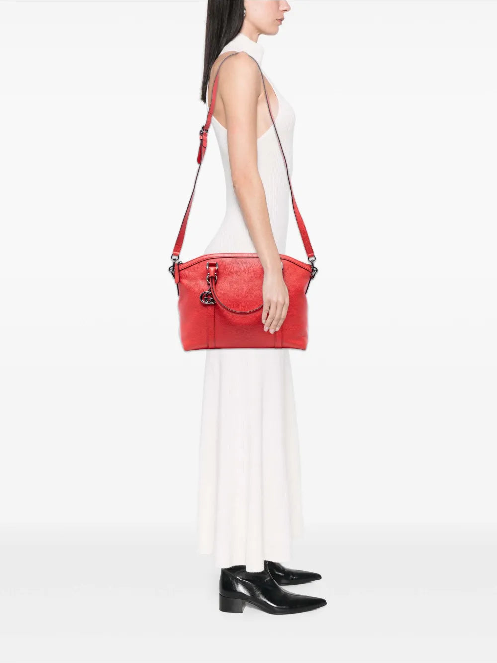 Pre-OwnedGucci Pre-Owned2016-2025 Leather GG Charm Dome satchel