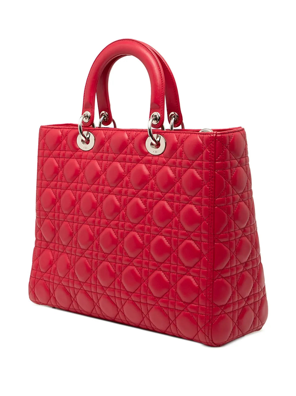 Pre-OwnedChristian Dior Pre-Owned2012 Large Lambskin Cannage Lady Dior satchel