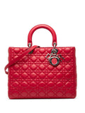 Pre-OwnedChristian Dior Pre-Owned2012 Large Lambskin Cannage Lady Dior satchel