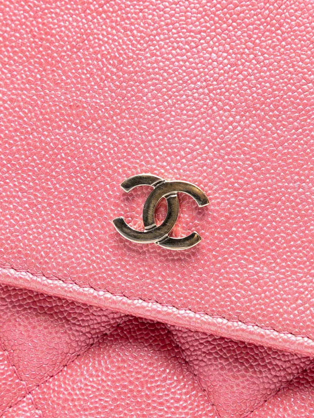 Pre-OwnedCHANEL Pre-Owned2019 Medium CC Quilted Caviar Flap Cosmetic Case clutch bag