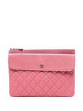 Pre-OwnedCHANEL Pre-Owned2019 Medium CC Quilted Caviar Flap Cosmetic Case clutch bag