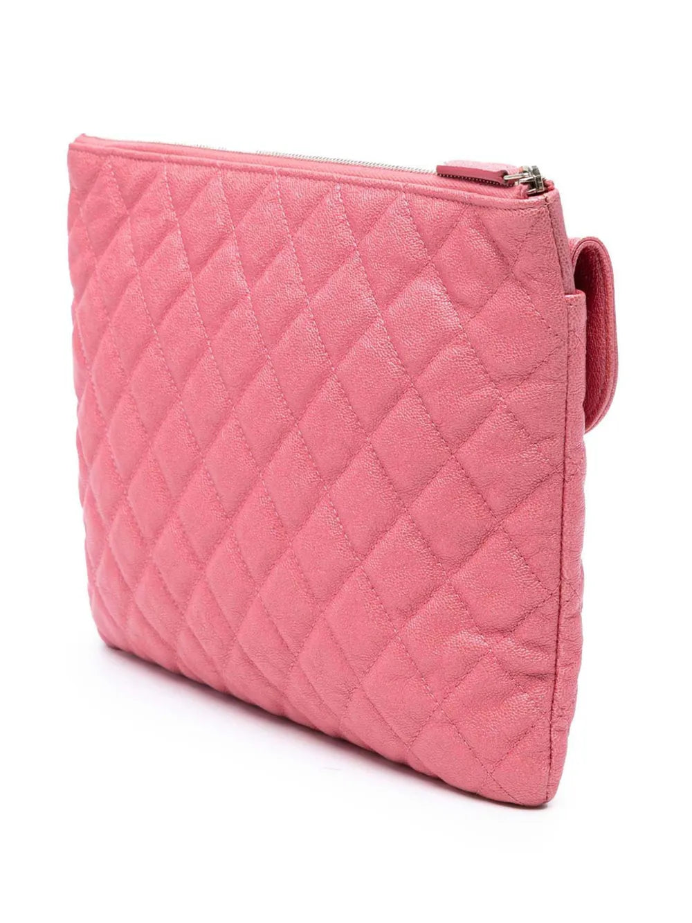 Pre-OwnedCHANEL Pre-Owned2019 Medium CC Quilted Caviar Flap Cosmetic Case clutch bag
