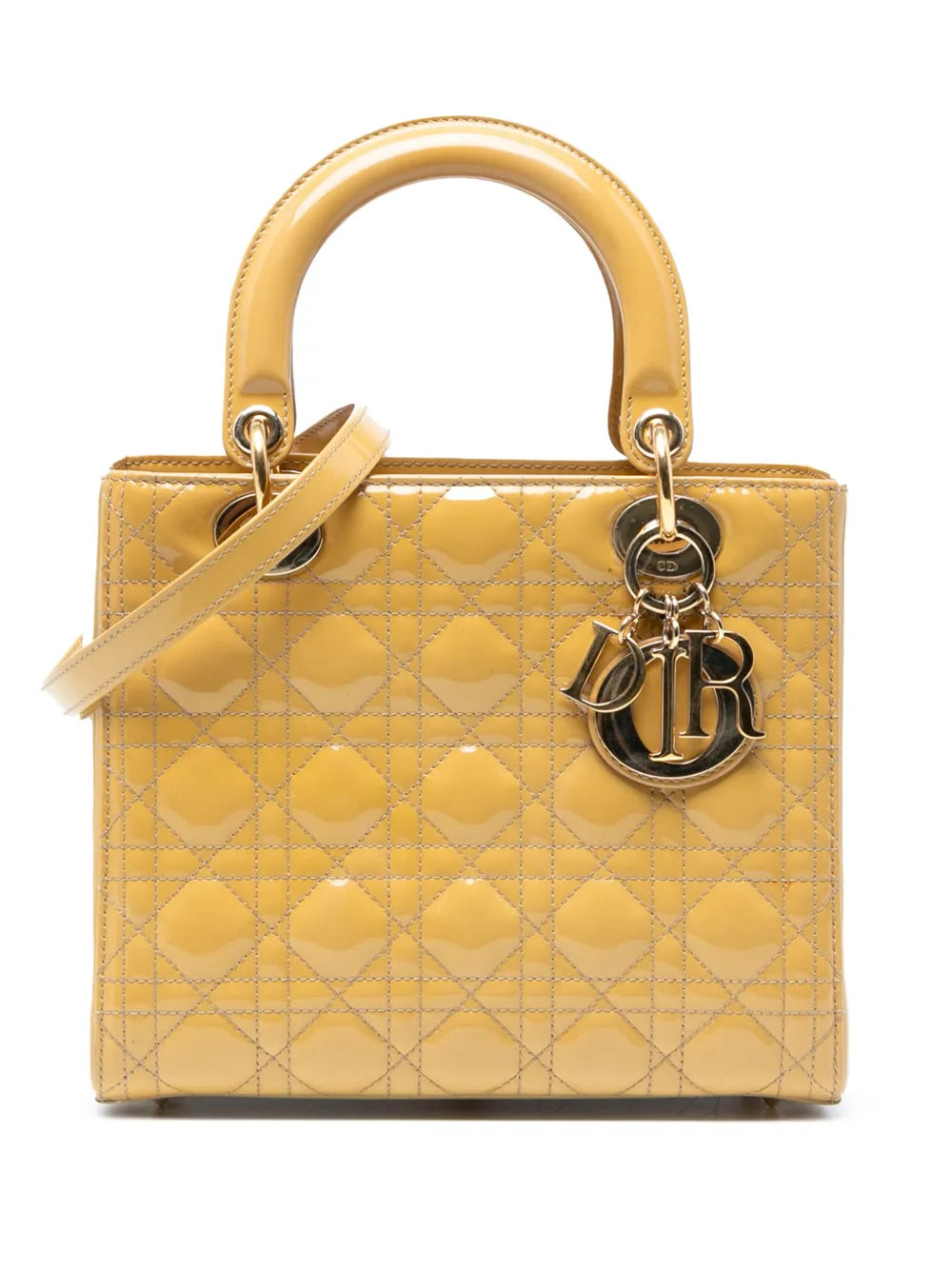 Pre-OwnedChristian Dior Pre-Owned2013 Medium Patent Cannage Lady Dior satchel