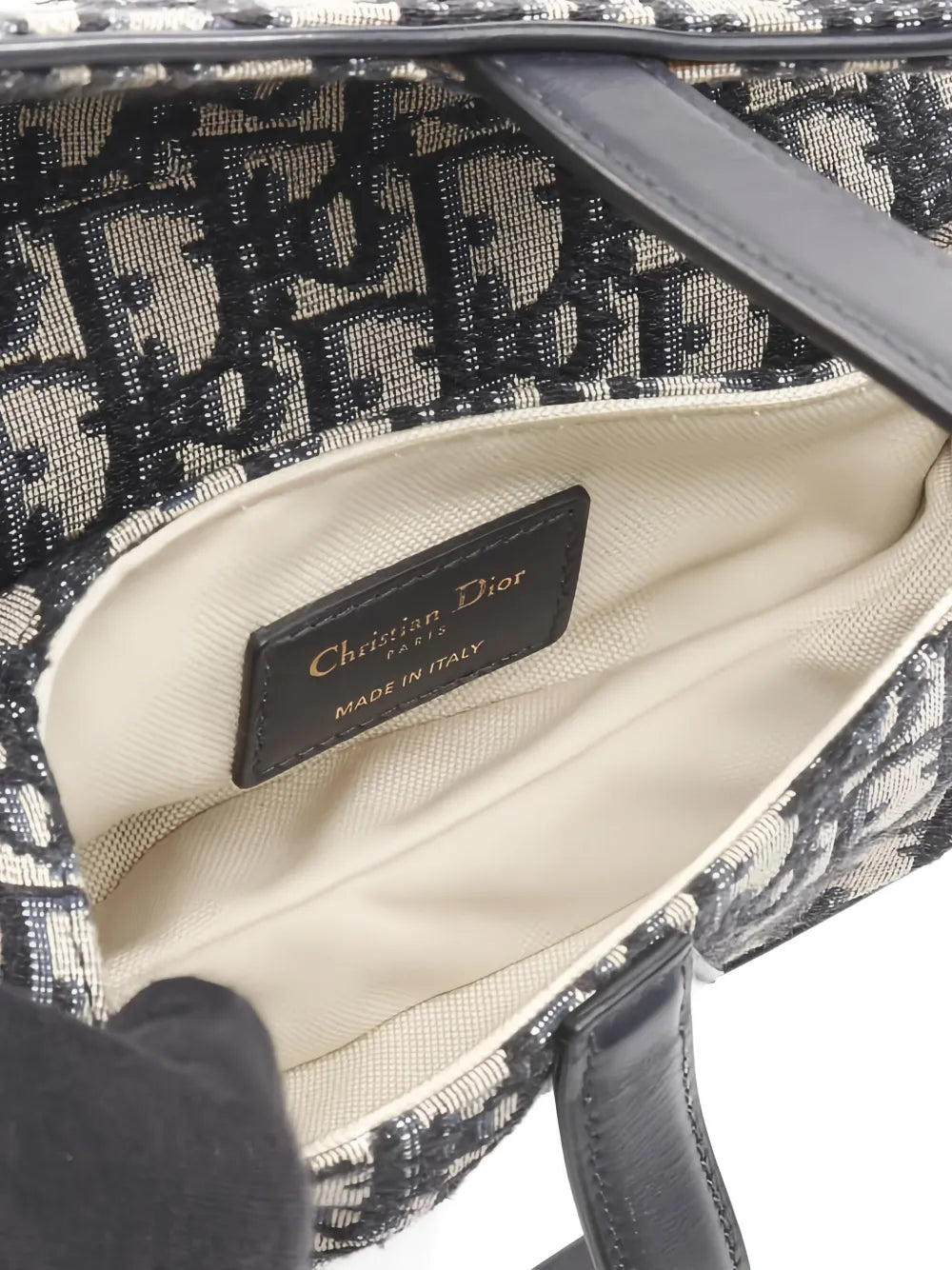 Pre-OwnedChristian Dior Pre-Owned2010s mini Saddle jacquard shoulder bag