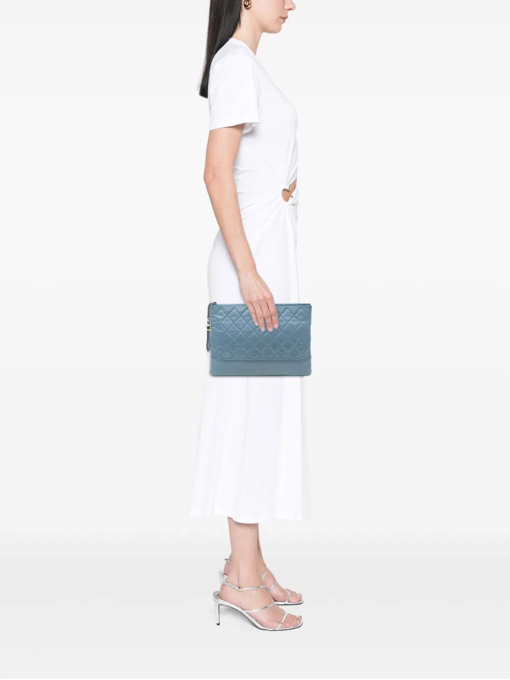 Pre-OwnedCHANEL Pre-Owned2018 Medium Aged Calfskin Gabrielle O Case clutch bag