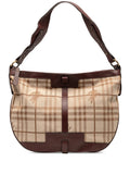 Pre-OwnedBurberry Pre-Owned2000-2017 Haymarket Check Canvas hobo bag