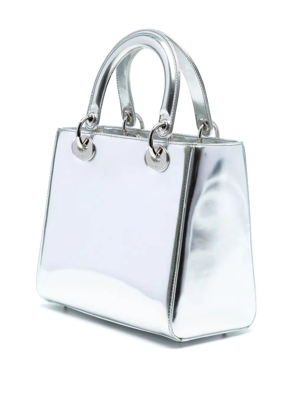 Pre-OwnedChristian Dior Pre-Owned2013 Medium Metallic Patent Lady Dior satchel