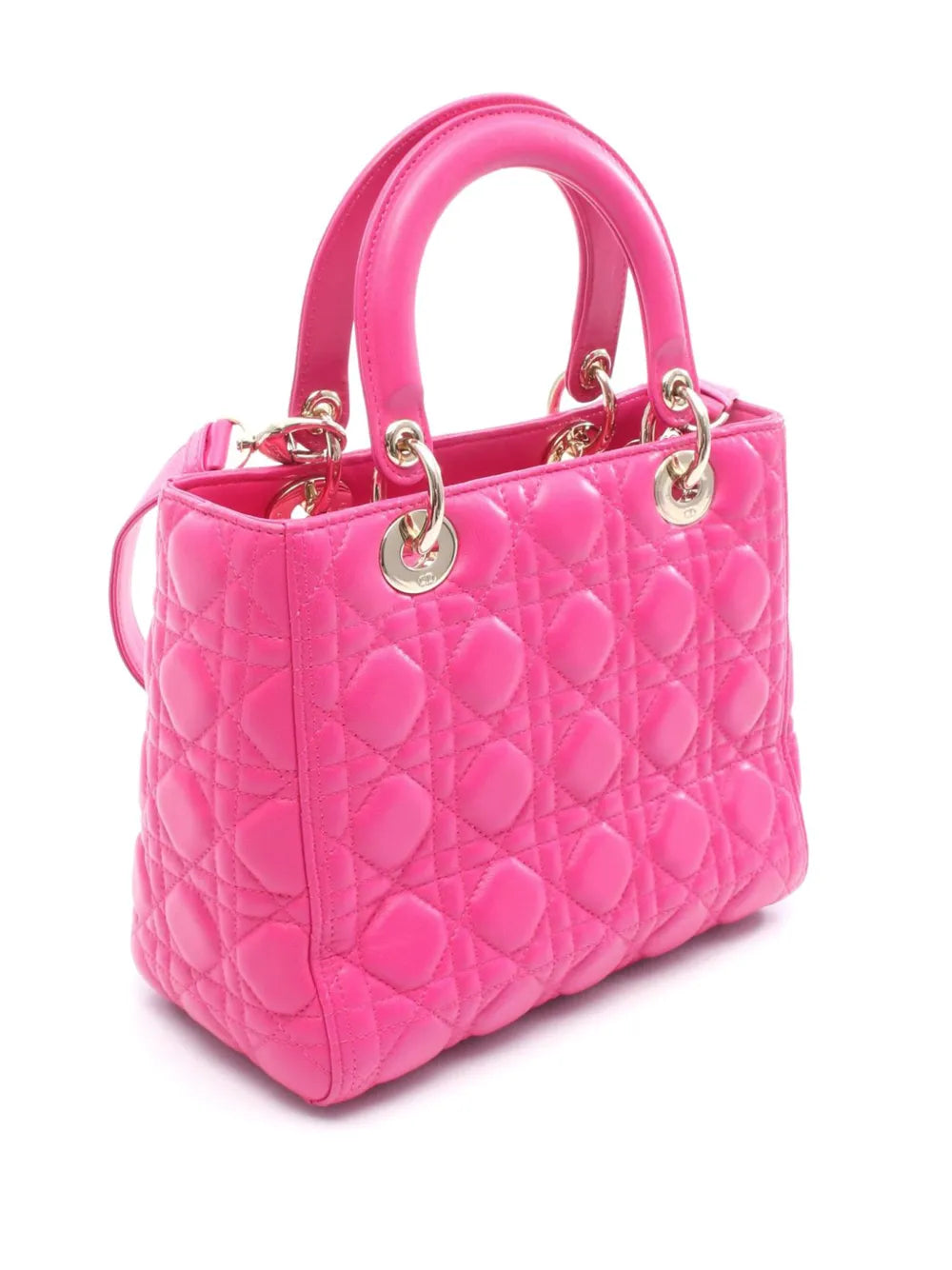 Pre-OwnedChristian Dior Pre-Owned2010-2025 Medium Lambskin Cannage Lady Dior satchel