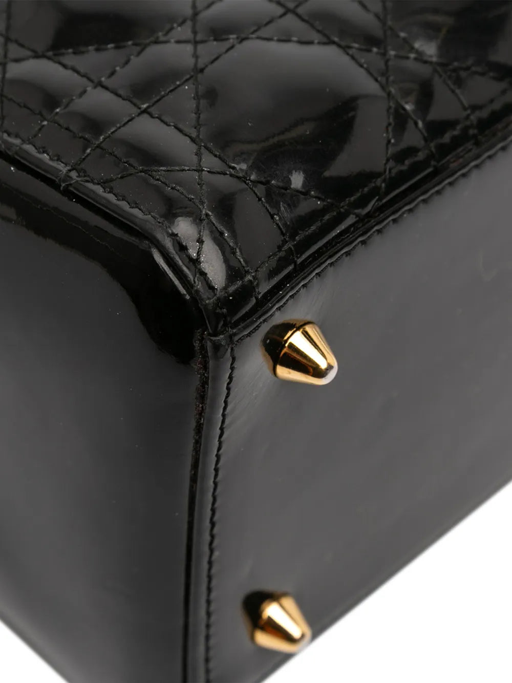 Pre-OwnedChristian Dior Pre-Owned2010 Medium Patent Cannage Lady Dior satchel
