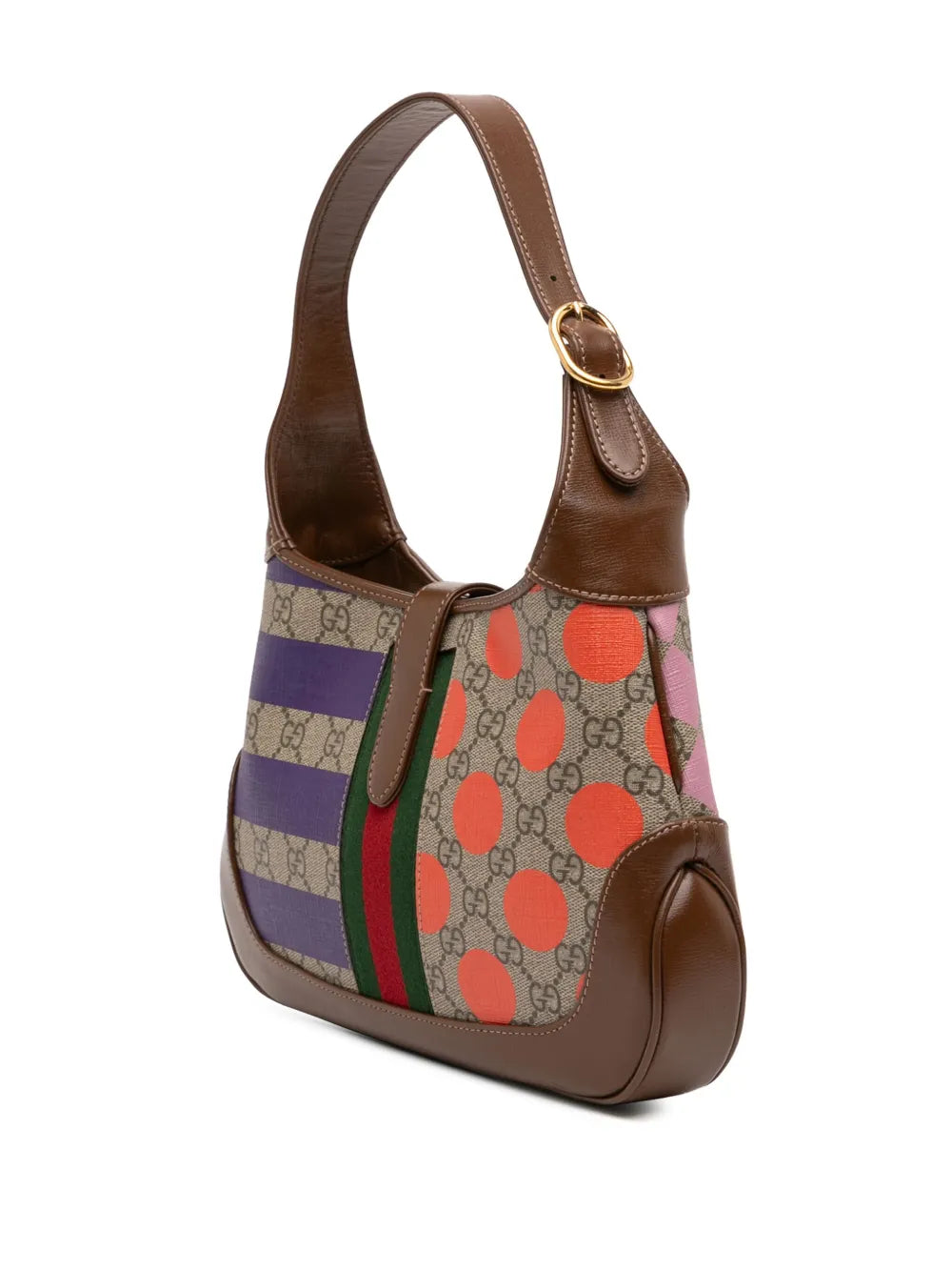 Pre-OwnedGucci Pre-Owned2016-2025 Small GG Supreme Web Geometric Jackie 1961 crossbody bag
