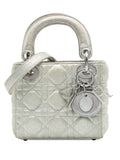 Pre-OwnedChristian Dior Pre-Owned2010-2025 Micro Metallic Calfskin Cannage Lady Dior satchel