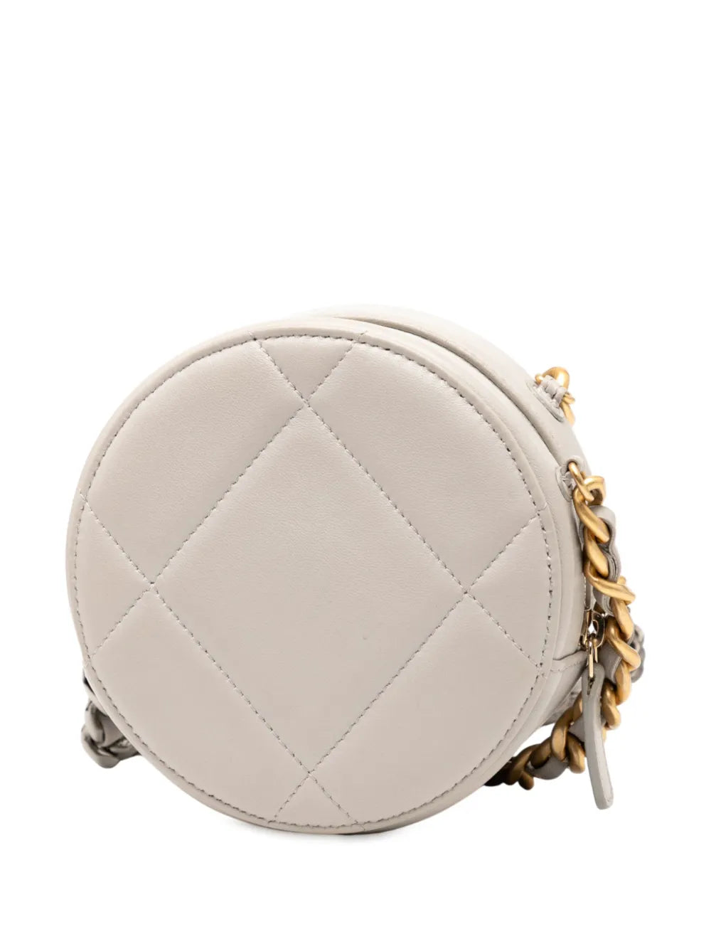 Pre-OwnedCHANEL Pre-Owned2021 Lambskin 19 Round Clutch with Chain satchel