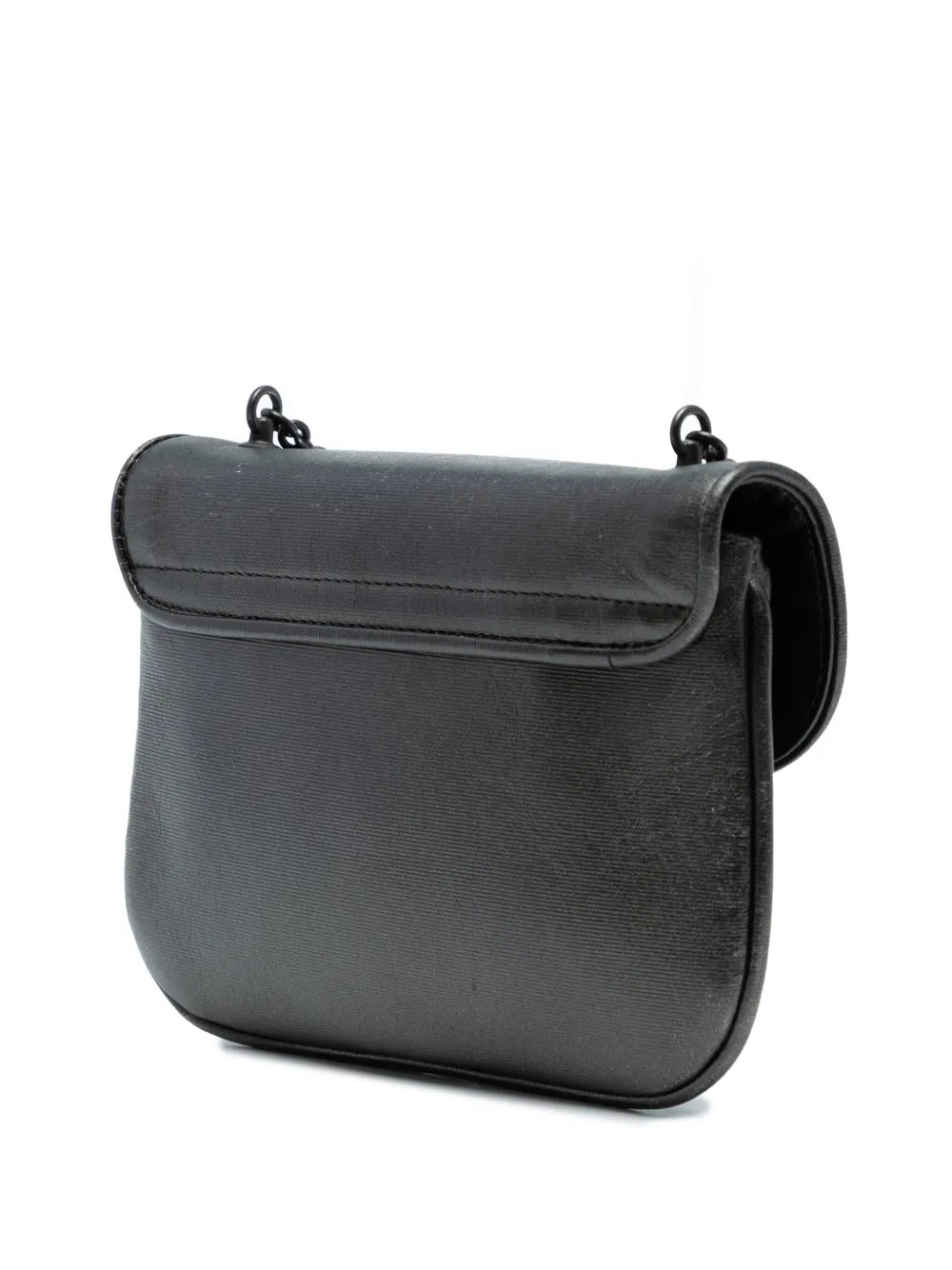 Pre-OwnedBottega Veneta Pre-Owned2012-2025 Mini Metallic Nappa Intrecciato Chain Flap crossbody bag